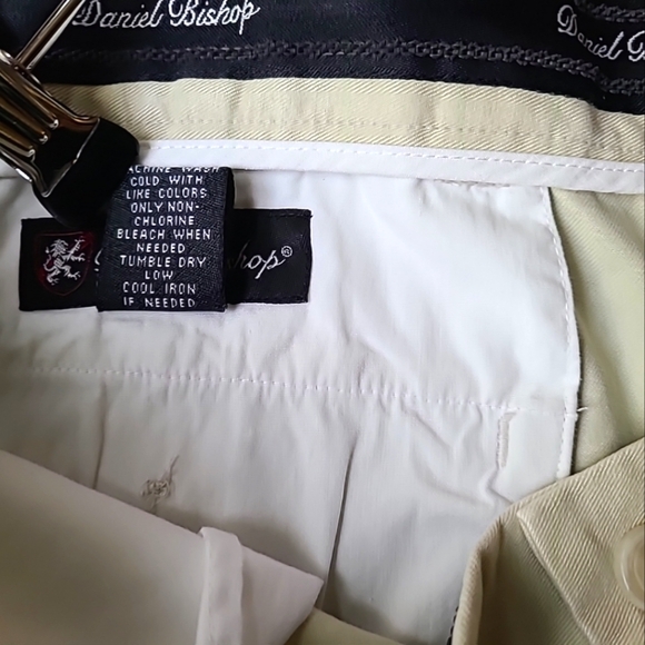 Daniel Bishop Shorts Men's 38 Tan Cotton Blend Flat Front Stay Tucked Waistband - Picture 6 of 9